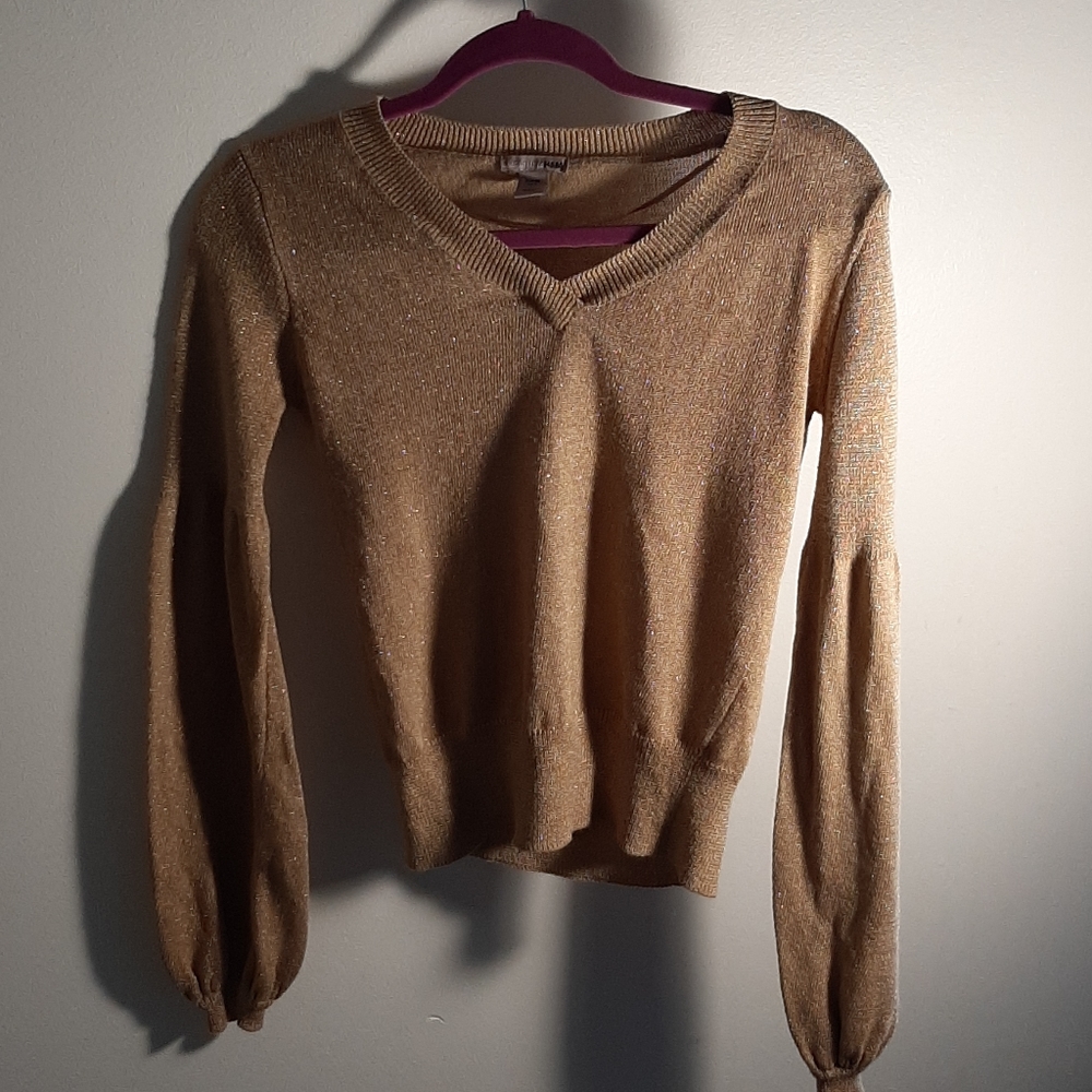 H&M Golden Brown Glitter Sweater